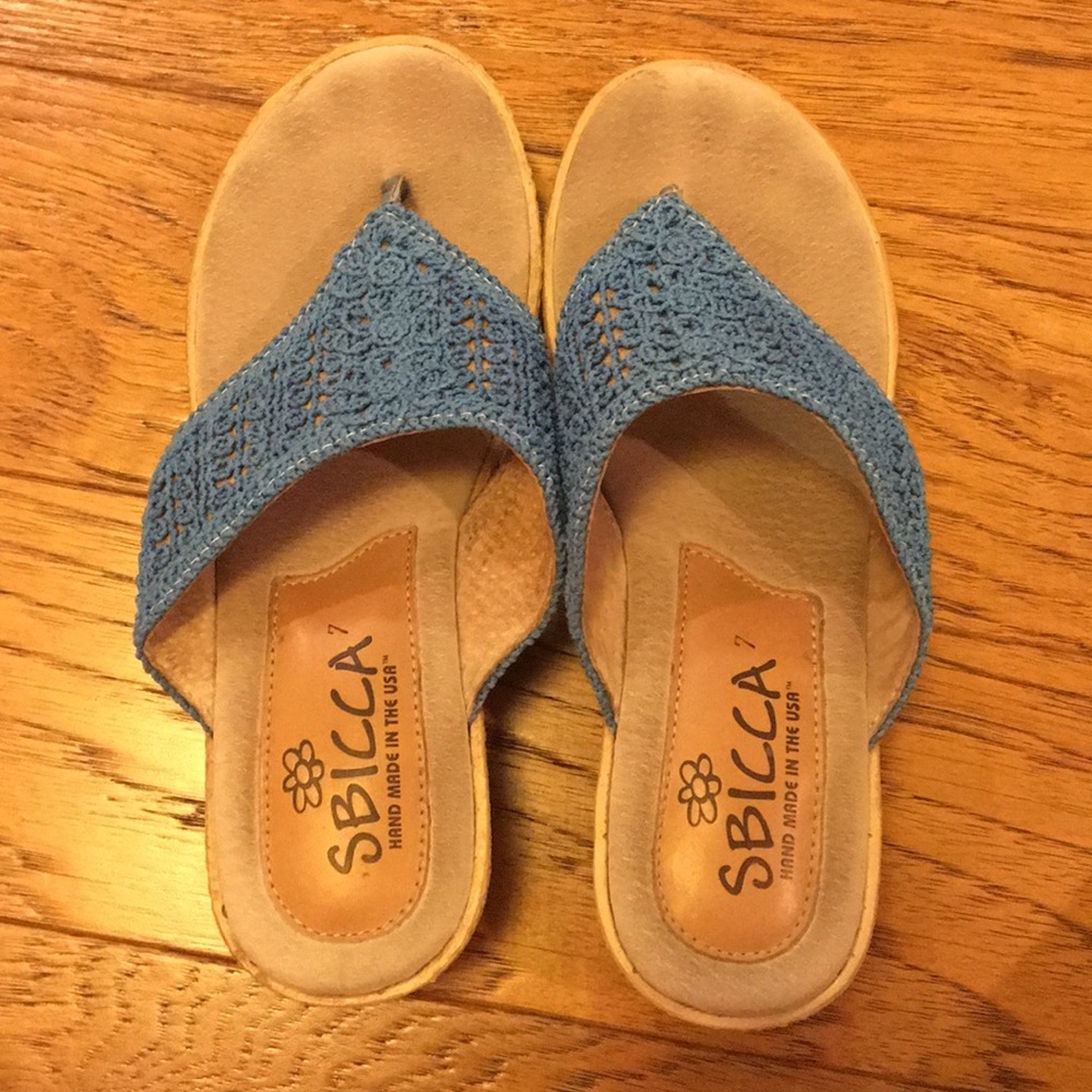 Blue sandals